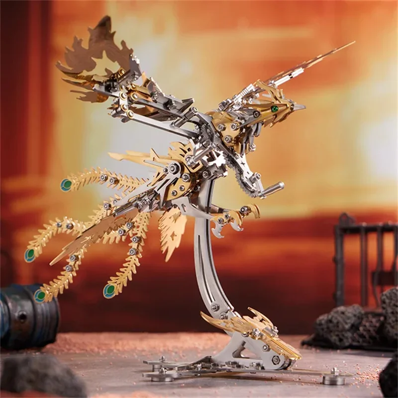 Model Kit Dragon - DIY mechanische Phoenix metalen modelbouwpakket montagespeelgoed