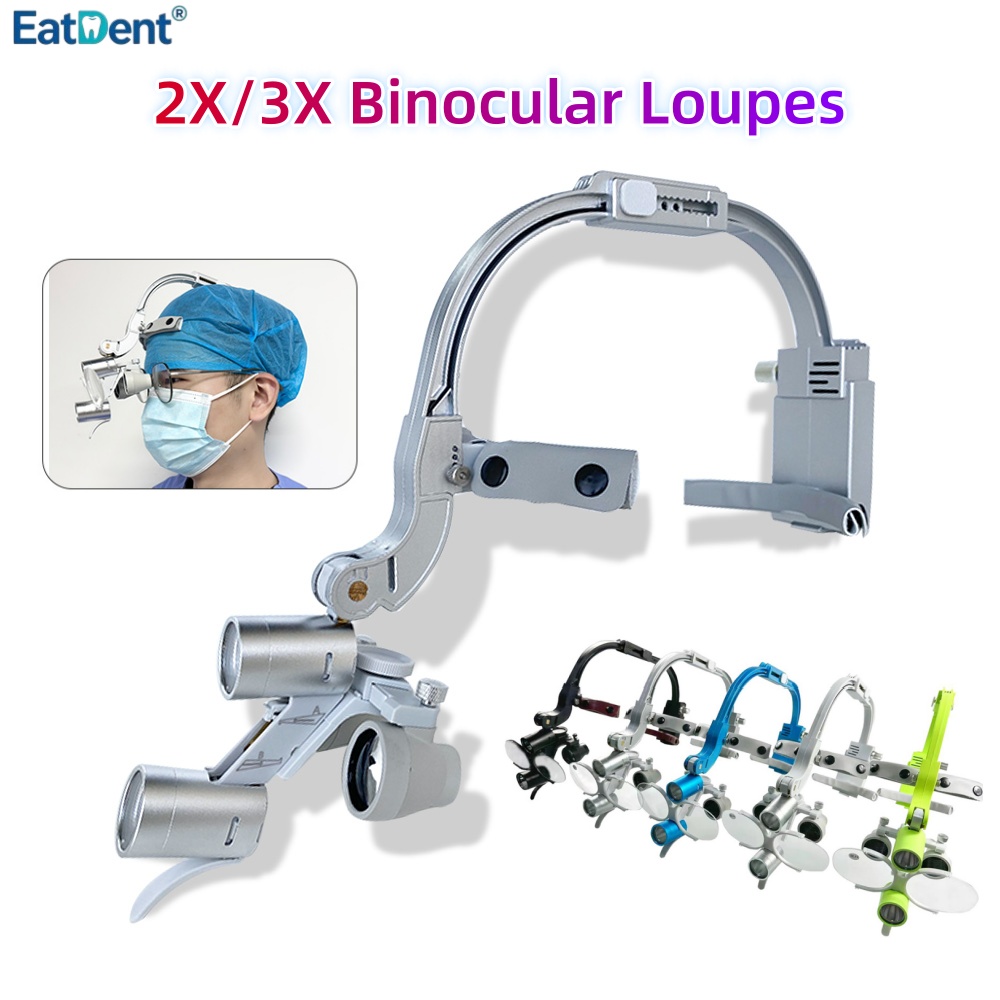 Magnifier With Light - 2.5X/3.5X Tandheelkundige LED-koplamp Binoculaire Loepen 5W