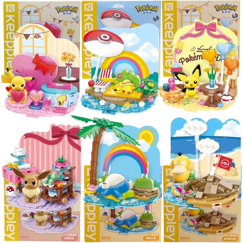 Model Kit Quick Pokemon - Originele Pokémon Beach Party Thema Bouwstenen