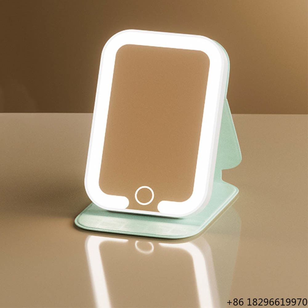 Magnifier With Light - Draagbare slimme LED-cosmetische spiegel, vergrootglas, zakvierkant