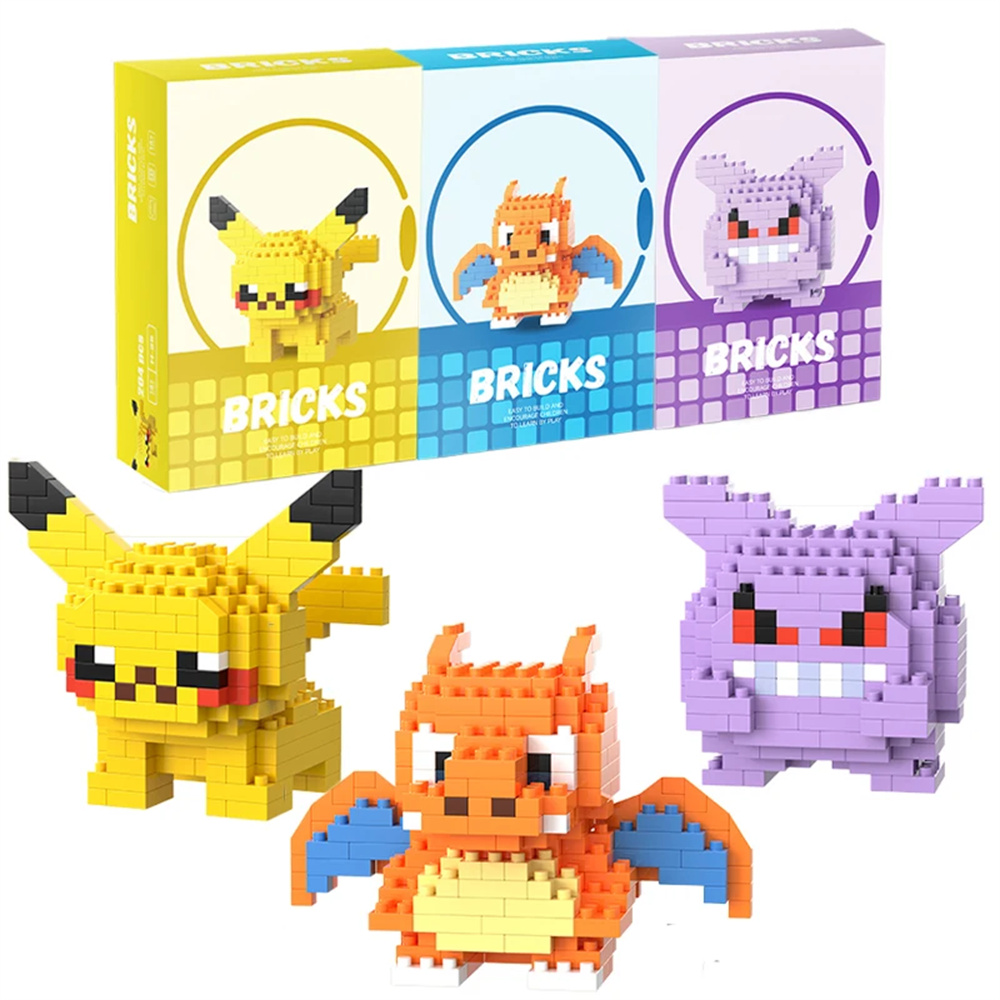 Model Kit Instructions - Pokemon Micro Bouwstenen Pikachu Dragonite Gengar