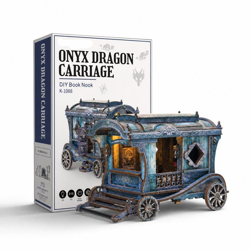 Model Kit Dragon - DIY houten miniatuurmodelsets Onyx Dragon Carriage
