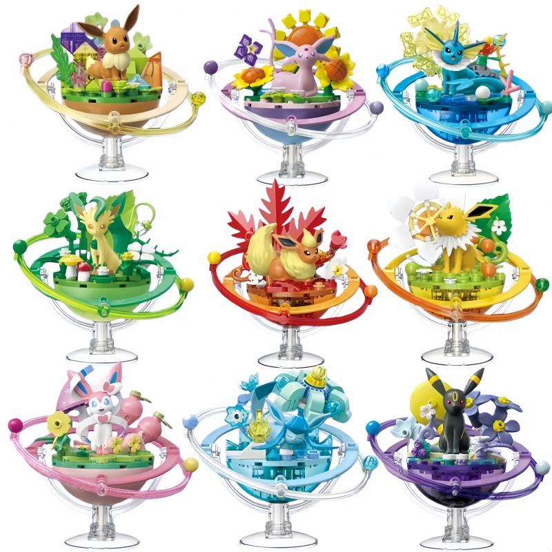 Model Kit Quick Pokemon - Pokemon Eevee Family Series Bouwstenen Speelgoed