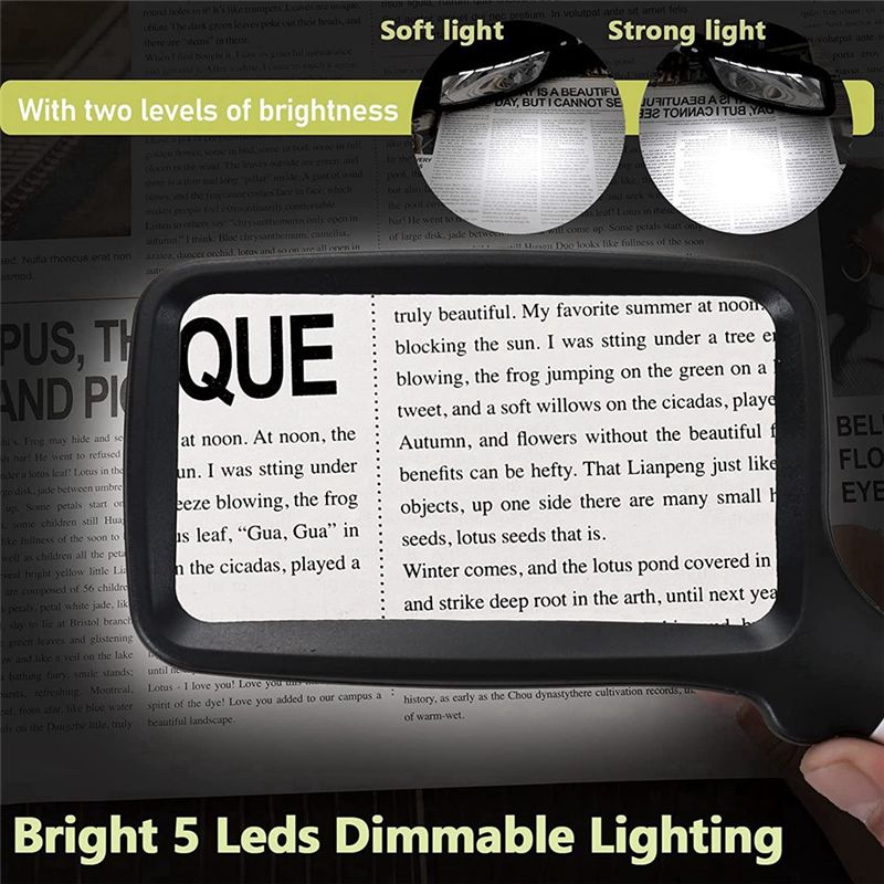 Vierkant handzaam opvouwbaar v - Magnifier With Light recensie en prijs