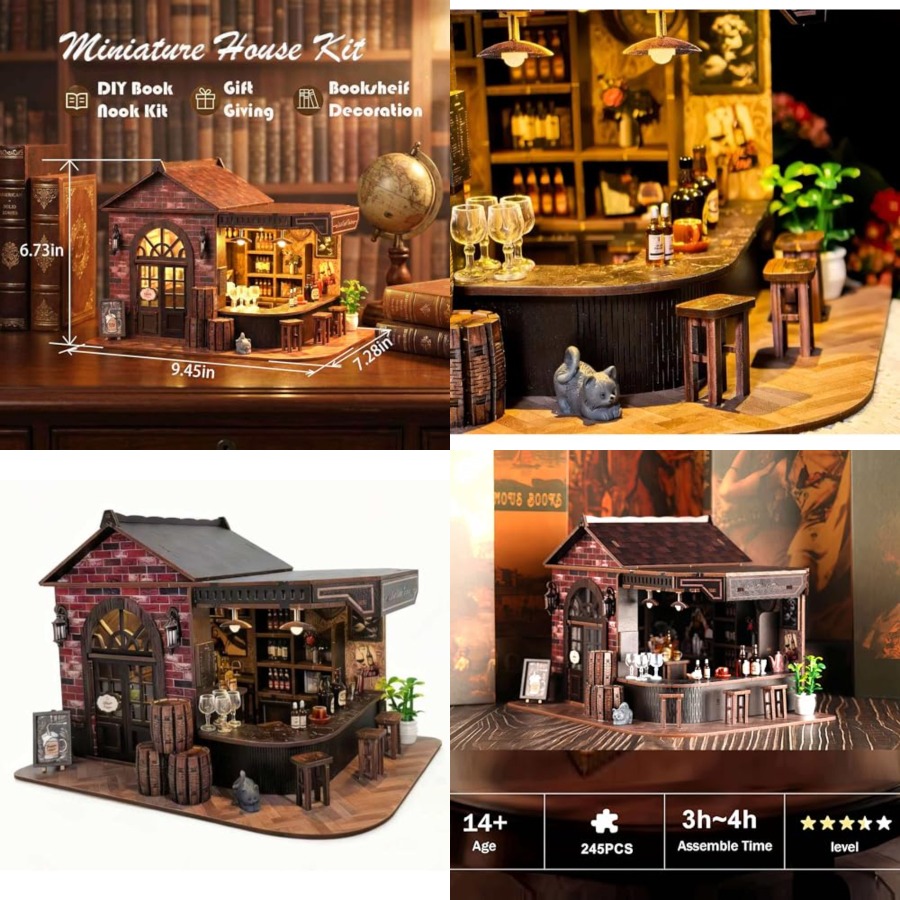 Boekenhoek Kit, 3D houten mini - Model Kit Led recensie en prijs